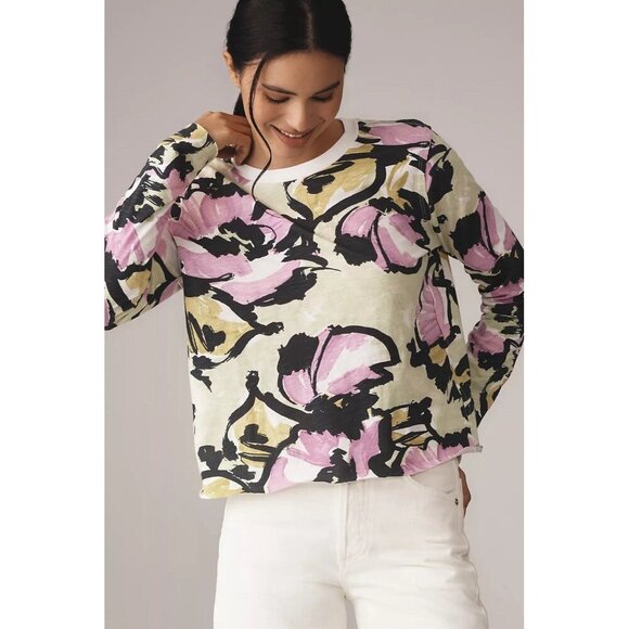 NWT Size XS - The Caitlin Boxy Tee by Maeve: Long-Sleeve Edition (NWT US$58) - Picture 1 of 16